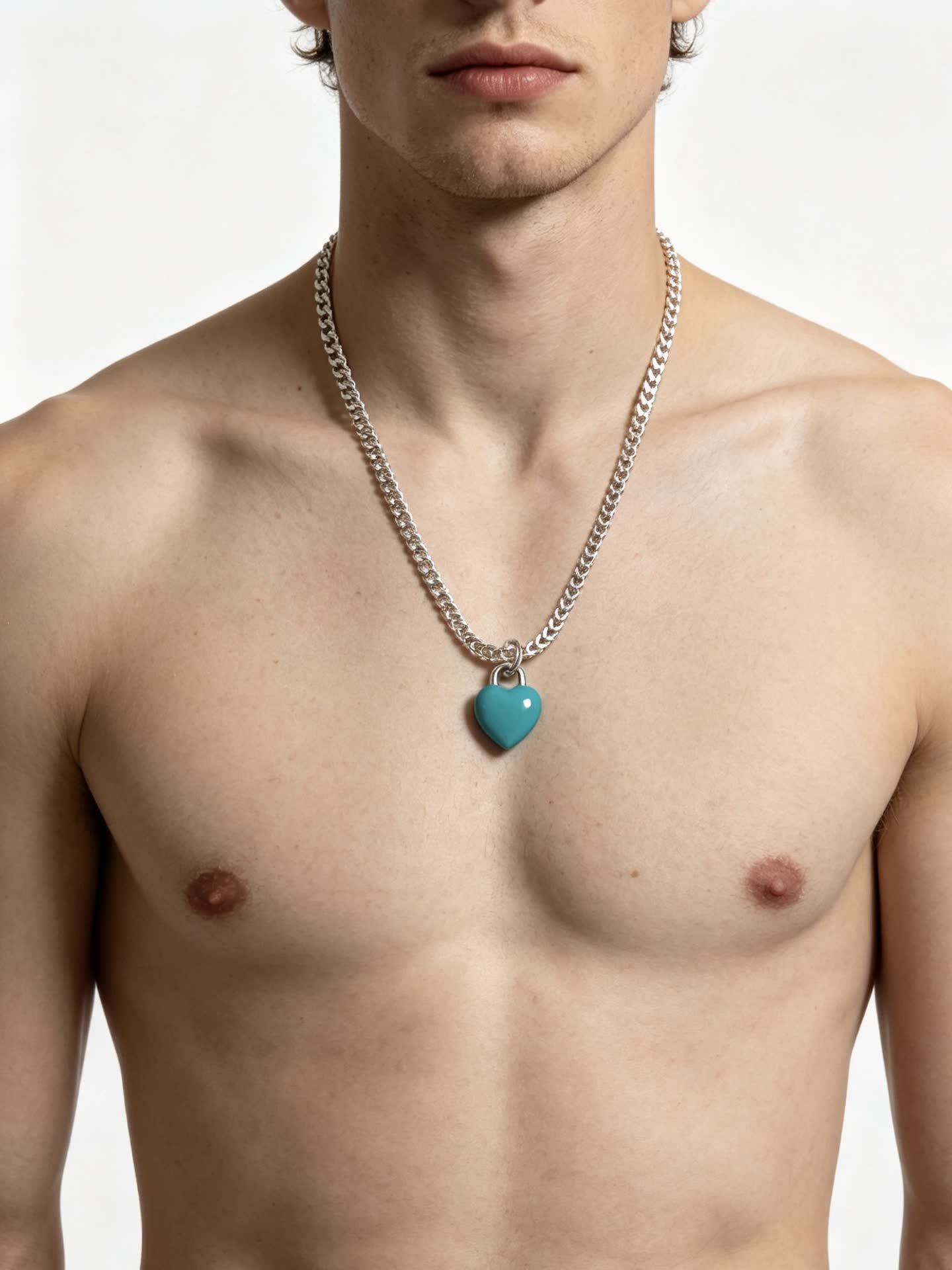Tiffany & Co. Blue Heart Lock Necklace